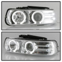 Chevy Silverado 1500/2500 99-02LED Halo - LED ( Replaceable LEDs ) - Chrome - High 9005 (Not Included) - Low H1 (Included) Spyder Auto