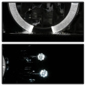 Chevy Silverado 1500/2500 99-02LED Halo - LED ( Replaceable LEDs ) - Smoke - High 9005 (Not Included) - Low H1 (Included) Spyder Auto