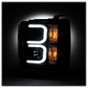Chevy Silverado 2014-2016 2500/3500 HD Projector Headlights - Light Bar DRL - Black Spyder Auto