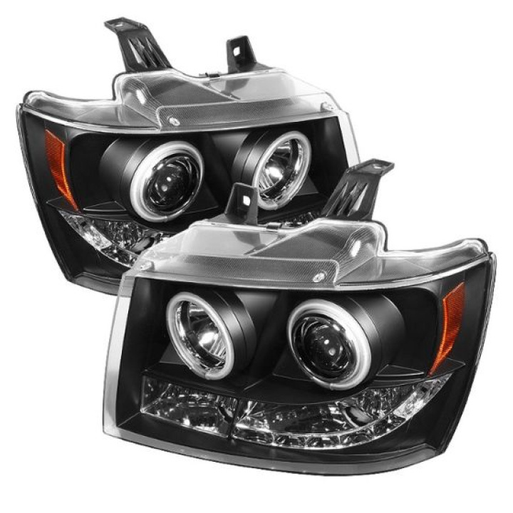 Chevy Suburban 1500/2500 07-14 / Chevy Tahoe 07-14 / Avalanche 07-14 Projector Headlights - CCFL Halo - LED ( Replaceable LEDs ) - Black Spyder Auto in the group Select car model / Chevrolet / Tahoe / Styling at DDESIGN Scandinavia AB (PRO-YD-CSUB07-CCFL-BK)