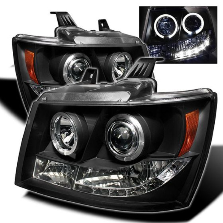 Chevy Suburban 1500/2500 07-14 / Chevy Tahoe 07-14 / Avalanche 07-14 Projector Headlights - LED Halo - LED ( Replaceable LEDs ) - Black Spyder Auto in the group Select car model / Chevrolet / Tahoe / Styling at DDESIGN Scandinavia AB (PRO-YD-CSUB07-HL-BK)