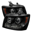 Chevy Suburban 1500/2500 07-14 / Chevy Tahoe 07-14 / Avalanche 07-14 Projector Headlights - LED Halo - LED ( Replaceable LEDs ) - Black Smoke Spyder Auto