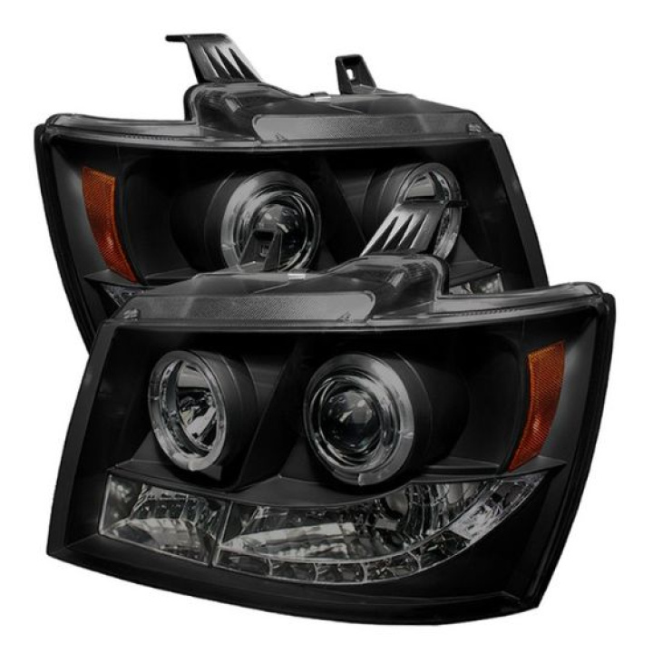 Chevy Suburban 1500/2500 07-14 / Chevy Tahoe 07-14 / Avalanche 07-14 Projector Headlights - LED Halo - LED ( Replaceable LEDs ) - Black Smoke Spyder Auto in the group Select car model / Chevrolet / Tahoe / Styling at DDESIGN Scandinavia AB (PRO-YD-CSUB07-HL-BSM)