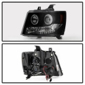 Chevy Suburban 1500/2500 07-14 / Chevy Tahoe 07-14 / Avalanche 07-14 Projector Headlights - LED Halo - LED ( Replaceable LEDs ) - Black Smoke Spyder Auto