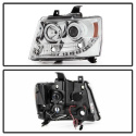 Chevy Suburban 1500/2500 07-14 / Chevy Tahoe 07-14 / Avalanche 07-14 Projector Headlights - LED Halo - LED ( Replaceable LEDs ) - Chrome Spyder Auto