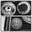 Dodge Charger 06-10 Projector Headlights - Halogen Model Only CCFL Halo - LED ( Replaceable LEDs ) - Black - Spyder Auto