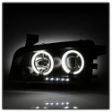 Dodge Charger 06-10 Projector Headlights - Halogen Model Only CCFL Halo - LED ( Replaceable LEDs ) - Black - Spyder Auto