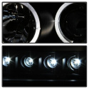 Dodge Charger 06-10 Projector Headlights - Halogen Model Only LED Halo - LED ( Replaceable LEDs ) - Black - Spyder Auto