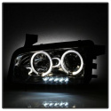 Dodge Charger 06-10 Projector Headlights - Halogen Model Only LED Halo - LED ( Replaceable LEDs ) - Chrome - Spyder Auto