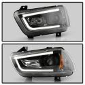 Dodge Charger 11-14 Projector Headlights Light Tube DRL - Black Spyder Auto