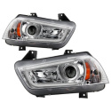 Dodge Charger 11-14 Projector Headlights - Xenon/HID Model Only (Not Compatible With Halogen Model ) - Light Tube DRL - Chrome Spyder Auto