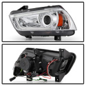 Dodge Charger 11-14 Projector Headlights - Xenon/HID Model Only (Not Compatible With Halogen Model ) - Light Tube DRL - Chrome Spyder Auto