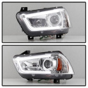 Dodge Charger 11-14 Projector Headlights - Xenon/HID Model Only (Not Compatible With Halogen Model ) - Light Tube DRL - Chrome Spyder Auto