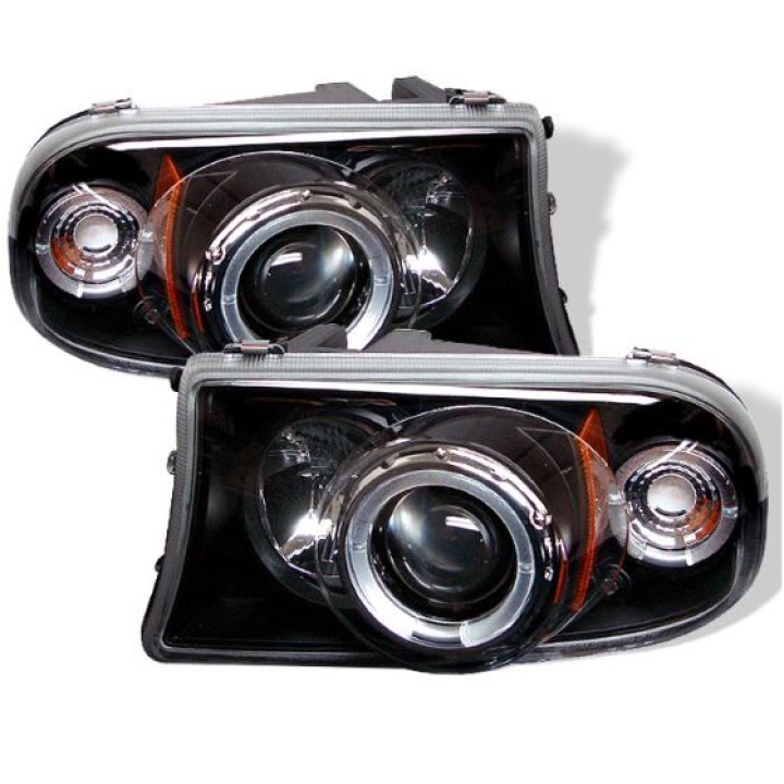 Dodge Dakota 97-04 / Durango 98-03 1PC Projector Headlights - LED Halo - LED ( Replaceable LEDs ) - Black Spyder Auto in the group Select car model / Dodge / Durango / Styling at DDESIGN Scandinavia AB (PRO-YD-DDAK97-BK)