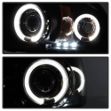 Dodge Dakota 97-04 / Durango 98-03 1PC Projector Headlights - LED Halo - LED ( Replaceable LEDs ) - Black Spyder Auto