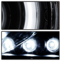 Dodge Dakota 97-04 / Durango 98-03 1PC Projector Headlights - CCFL Halo - LED ( Replaceable LEDs ) - Black Spyder Auto