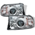 Dodge Dakota 97-04 / Durango 98-03 1PC Projector Headlights - LED Halo - LED ( Replaceable LEDs ) - Chrome Spyder Auto