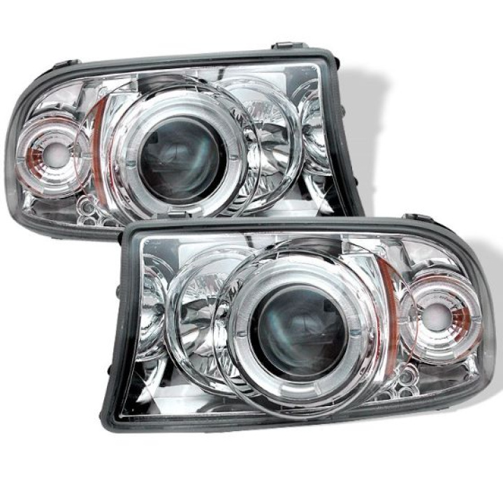 Dodge Dakota 97-04 / Durango 98-03 1PC Projector Headlights - LED Halo - LED ( Replaceable LEDs ) - Chrome Spyder Auto in the group Select car model / Dodge / Durango / Styling at DDESIGN Scandinavia AB (PRO-YD-DDAK97-C)