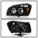 Dodge Magnum 05-07 Projector Headlights - CCFL Halo - LED ( Replaceable LEDs ) - Black - Spyder Auto