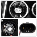 Dodge Magnum 05-07 Projector Headlights - CCFL Halo - LED ( Replaceable LEDs ) - Black - Spyder Auto