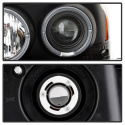 Dodge Magnum 05-07 Projector Headlights - LED Halo - LED ( Replaceable LEDs ) - Black - Spyder Auto