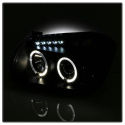 Dodge Magnum 05-07 Projector Headlights - LED Halo - LED ( Replaceable LEDs ) - Black - Spyder Auto
