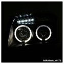 Dodge Magnum 05-07 Projector Headlights - LED Halo - LED ( Replaceable LEDs ) - Black - Spyder Auto