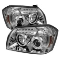 Dodge Magnum 05-07 Projector Headlights - LED Halo - LED ( Replaceable LEDs ) - Chrome - Spyder Auto