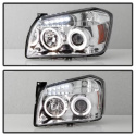 Dodge Magnum 05-07 Projector Headlights - LED Halo - LED ( Replaceable LEDs ) - Chrome - Spyder Auto