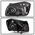 Dodge Magnum 05-07 Projector Headlights - LED Halo - LED ( Replaceable LEDs ) - Smoke - Spyder Auto