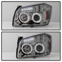 Dodge Magnum 05-07 Projector Headlights - LED Halo - LED ( Replaceable LEDs ) - Smoke - Spyder Auto