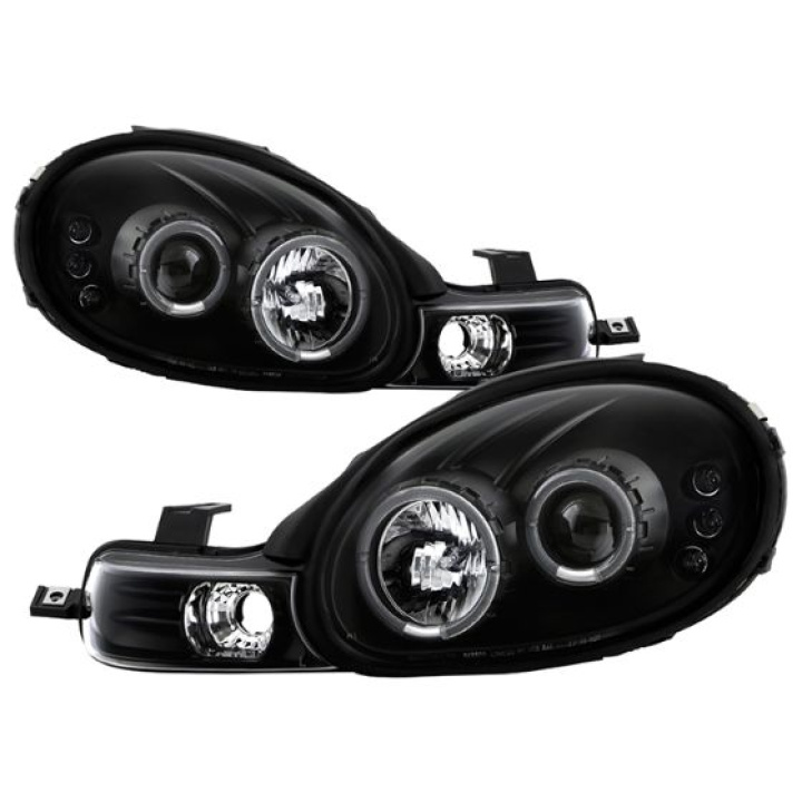 Dodge Neon 00-02 Projector Headlights - LED Halo - LED ( Replaceable LEDs ) - Black Spyder Auto in the group Select car model / Dodge / Neon / Styling at DDESIGN Scandinavia AB (PRO-YD-DN00-HL-BK)