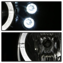 Dodge Neon 00-02 Projector Headlights - LED Halo - LED ( Replaceable LEDs ) - Black Spyder Auto