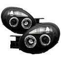 Dodge Neon 03-05 Projector Headlights - LED Halo - LED ( Replaceable LEDs ) - Black Spyder Auto