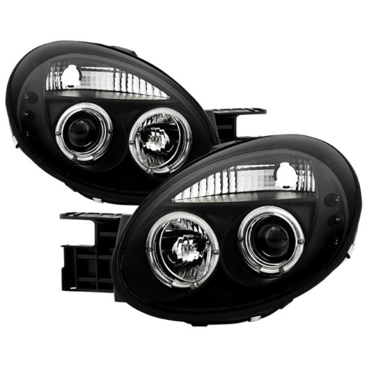 Dodge Neon 03-05 Projector Headlights - LED Halo - LED ( Replaceable LEDs ) - Black Spyder Auto in the group Select car model / Dodge / Neon / Styling at DDESIGN Scandinavia AB (PRO-YD-DN03-HL-BK)