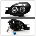 Dodge Neon 03-05 Projector Headlights - LED Halo - LED ( Replaceable LEDs ) - Black Spyder Auto