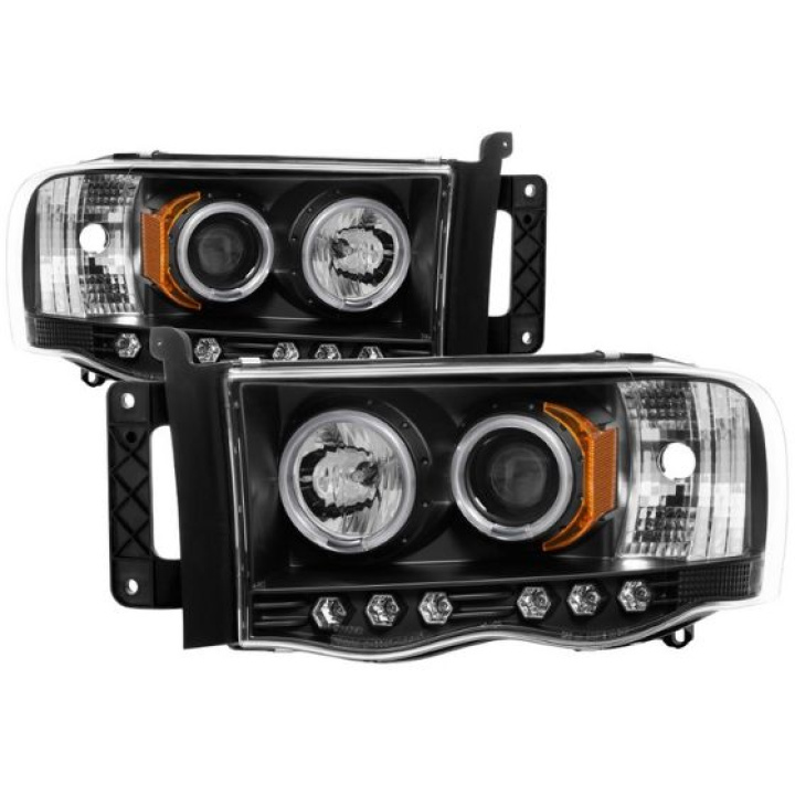 Dodge Ram 1500 02-05 / Ram 2500/3500 03-05 Projector Headlights - CCFL Halo - LED ( Replaceable LEDs ) - Black Spyder Auto in the group Select car model / Dodge / Ram 01-08 / Styling at DDESIGN Scandinavia AB (PRO-YD-DR02-CCFL-BK)