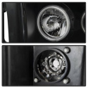 Dodge Ram 1500 02-05 / Ram 2500/3500 03-05 Projector Headlights - CCFL Halo - LED ( Replaceable LEDs ) - Black Spyder Auto