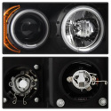 Dodge Ram 1500 02-05 / Ram 2500/3500 03-05 Projector Headlights - LED Halo - LED ( Replaceable LEDs ) - Black Spyder Auto