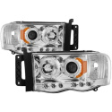 Dodge Ram 1500 02-05 / Ram 2500/3500 03-05 Projector Headlights - LED Halo - LED ( Replaceable LEDs ) - Chrome Spyder Auto