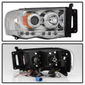 Dodge Ram 1500 02-05 / Ram 2500/3500 03-05 Projector Headlights - LED Halo - LED ( Replaceable LEDs ) - Chrome Spyder Auto