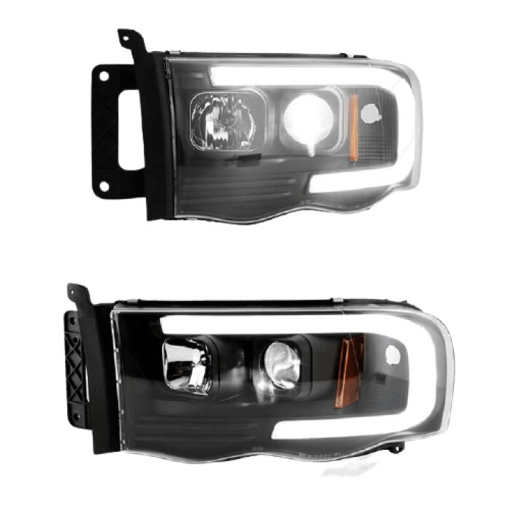 Dodge Ram 1500 02-05 / Ram 2500/3500 03-05 Light Bar LED Headlights - Black Spyder Auto Spyder Auto in the group Select car model / Dodge / Ram 01-08 / Styling at DDESIGN Scandinavia AB (PRO-YD-DR02V2-LB-BK-2)