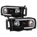 Dodge Ram 1500 02-05 / Ram 2500/3500 03-05 Light Bar Projector Headlights - Black Spyder Auto Spyder Auto