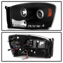 Dodge Ram 1500 06-08 / Ram 2500/3500 06-09 Projector Headlights - LED Halo - LED ( Replaceable LEDs ) - Black Spyder Auto