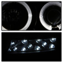 Dodge Ram 1500 06-08 / Ram 2500/3500 06-09 Projector Headlights - LED Halo - LED ( Replaceable LEDs ) - Black Smoke Spyder Auto