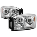 Dodge Ram 1500 06-08 / Ram 2500/3500 06-09 Projector Headlights - LED Halo - LED ( Replaceable LEDs ) - Chrome Spyder Auto