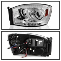 Dodge Ram 1500 06-08 / Ram 2500/3500 06-09 Projector Headlights - LED Halo - LED ( Replaceable LEDs ) - Chrome Spyder Auto