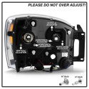 Dodge Ram 1500 06-08 / Ram 2500/3500 06-09 Version 2 Projector Headlights - Light Bar DRL - Black Spyder Auto