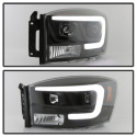 Dodge Ram 1500 06-08 / Ram 2500/3500 06-09 Version 2 Projector Headlights - Light Bar DRL - Black Spyder Auto