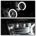 Dodge Ram 1500 09-14 / Ram 2500/3500 10-14 Projector Headlights - Halogen Model Only CCFL Halo - LED ( Non Replaceable LEDs ) - Black Spyder Auto